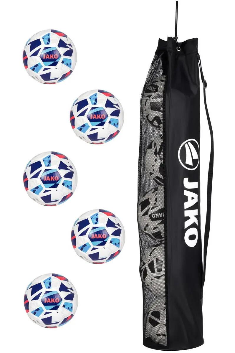 JAKO Unisex Trainingsball Iconic - 5er Set mit Ballnetz 1/2