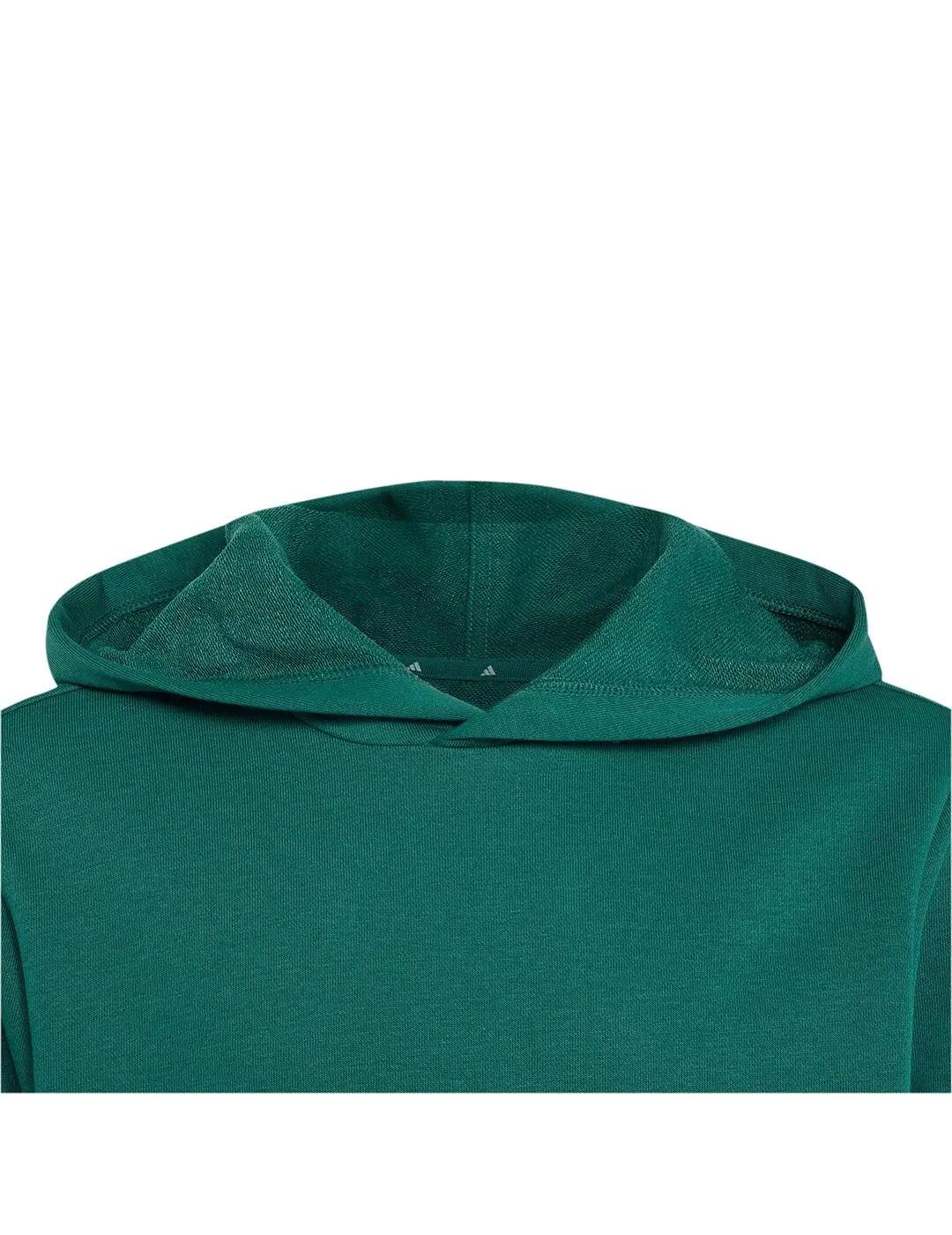 Sweats à capuche en polaire pour enfant Adidas Essentials vert. 3/5