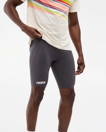 Collant court - course sur route - unisexe - sans coutures - race day - gris