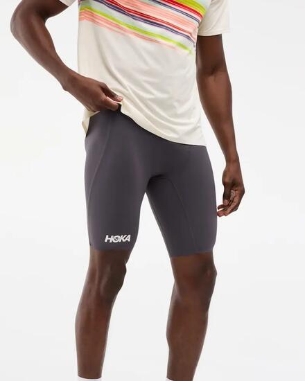 Collant court - course sur route - unisexe - sans coutures - race day - gris