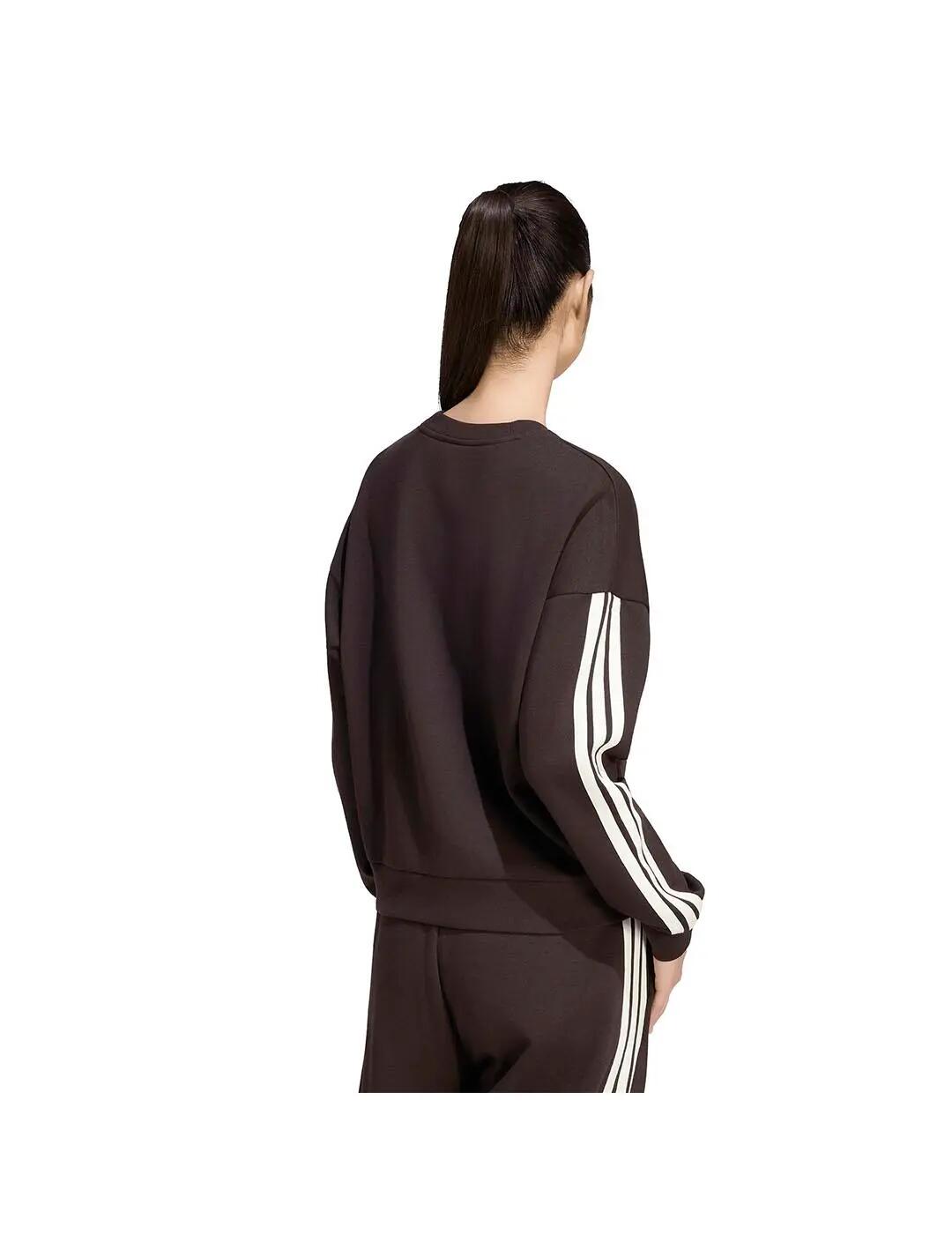 Sweatshirts polaires pour femme Adidas 3s fl Marron. 3/5