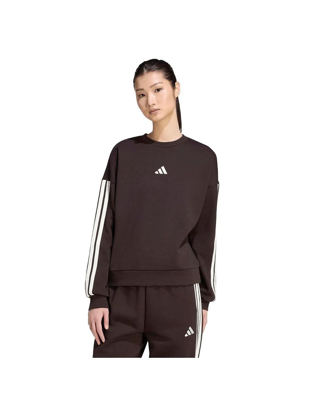 Sweatshirts polaires pour femme Adidas 3s fl Marron. 2/5