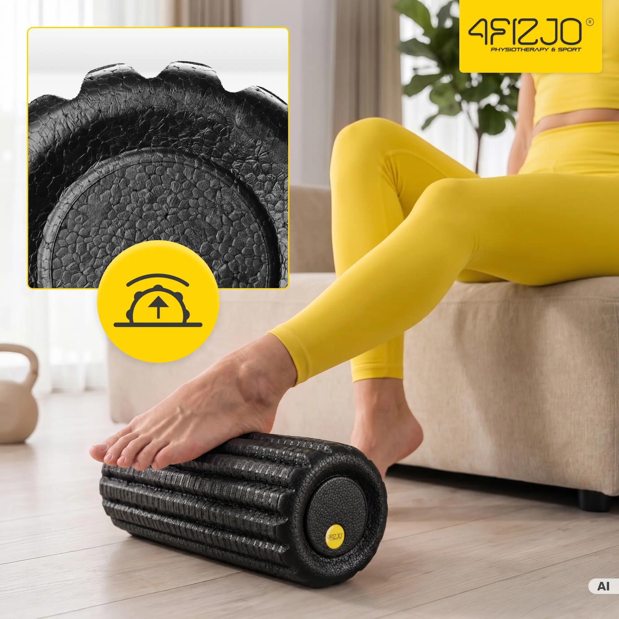 Roller do masażu z wypustkami 30cm wałek do ćwiczeń EPP 4FIZJO 5/15