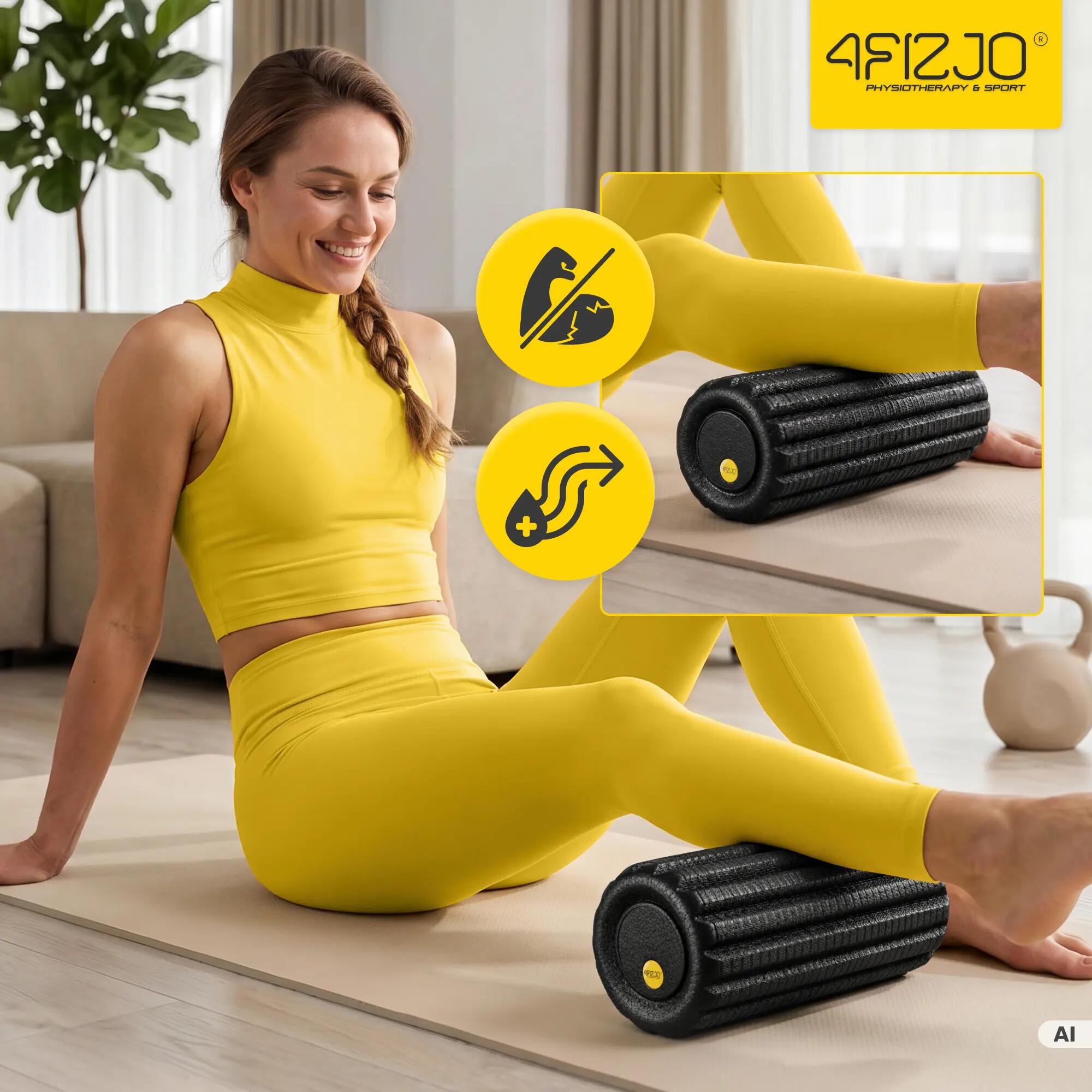 Roller do masażu z wypustkami 30cm wałek do ćwiczeń EPP 4FIZJO 3/15