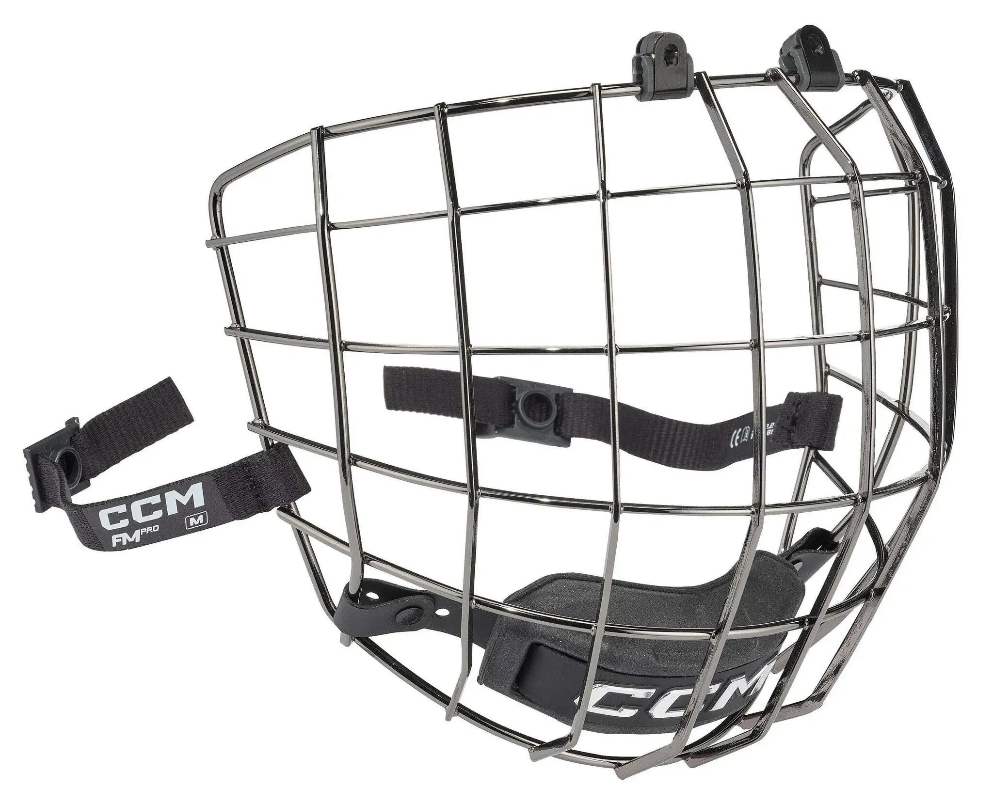 CCM Fmpro Cage rejilla cromada S, adulto, combo de casco de hockey 2/4