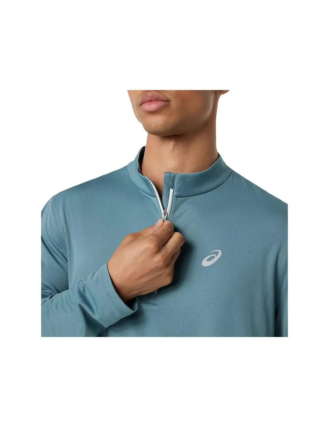 Sweatshirts polares masculinas Asics Icon ls Verde. 3/4