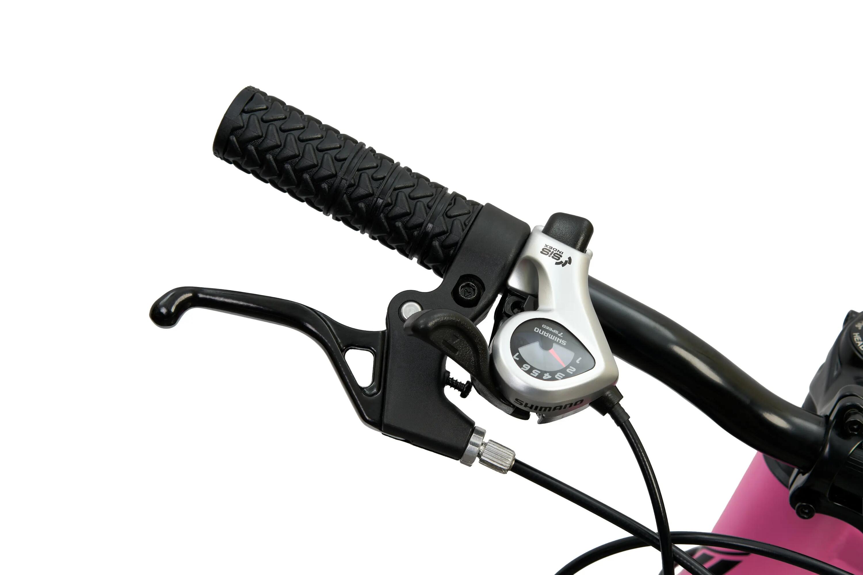 Rower Górski MTB Dziecięcy DISTRICT 20" Amortyzacja 7 biegów Shimano Różowy 5/6
