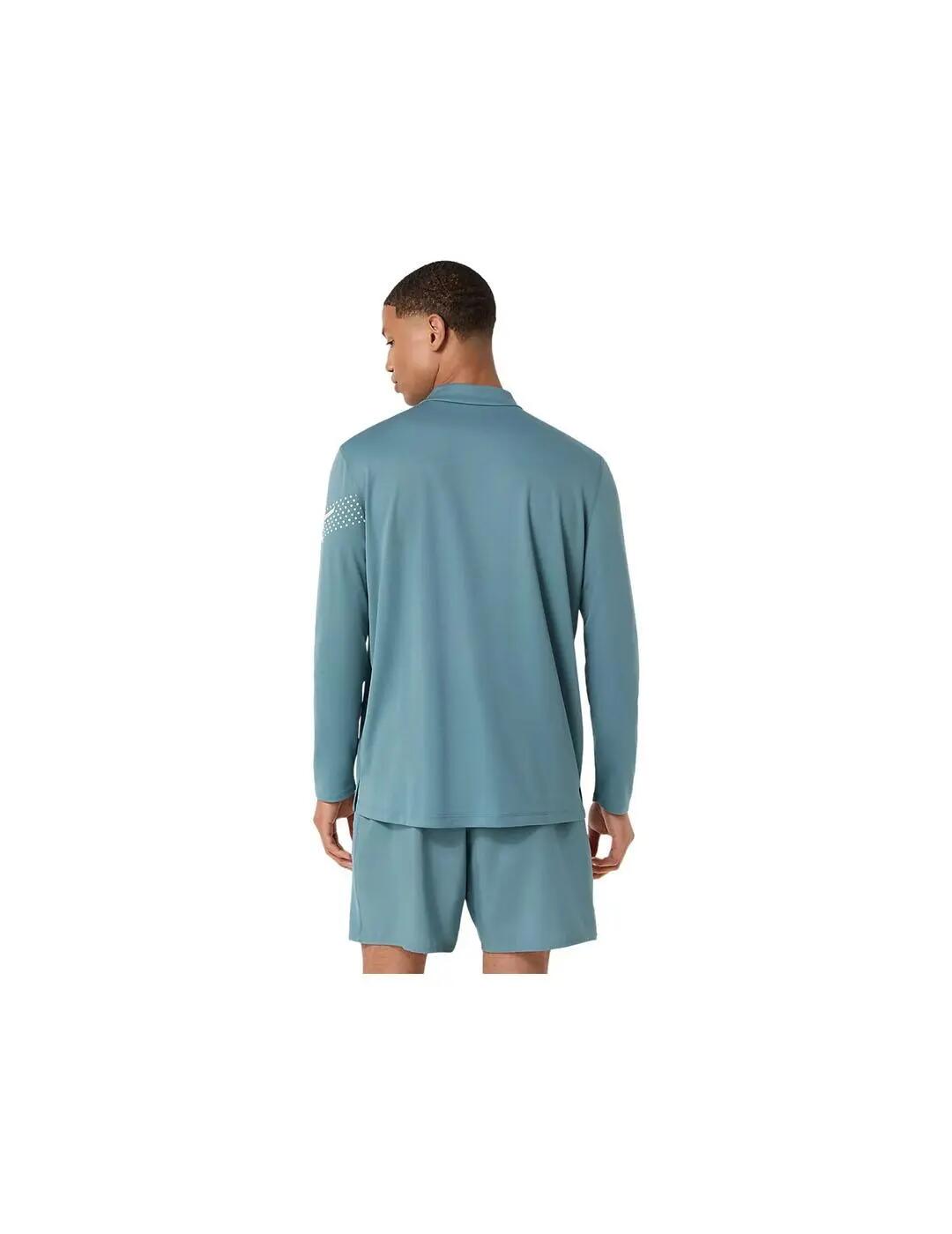 Sweatshirts polares masculinas Asics Icon ls Verde. 2/4