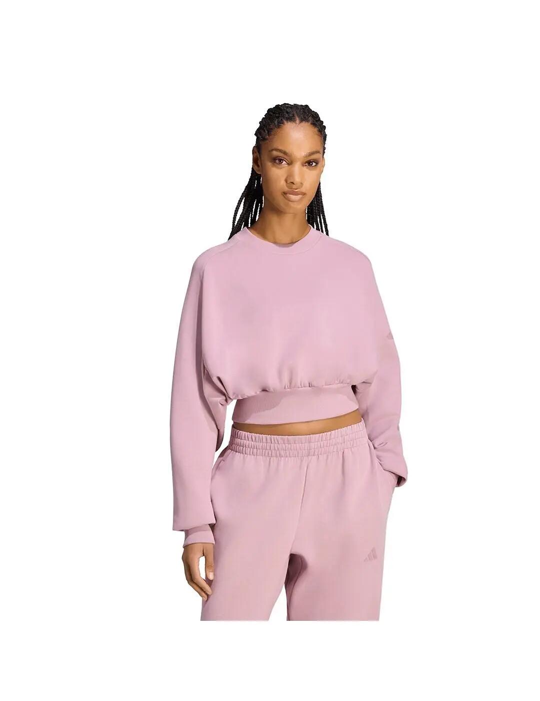 Pulls molletonnés pour femmes Adidas All szn Rose. 2/6