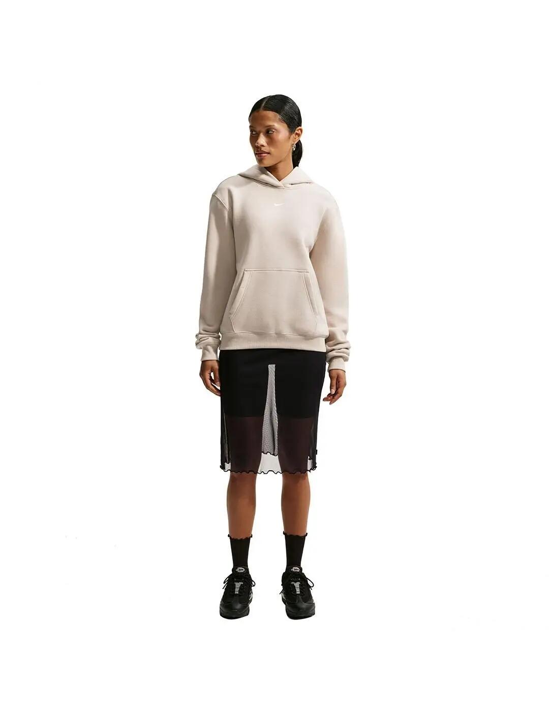 Felpe pile per donna Nike Studio Beige. 4/5