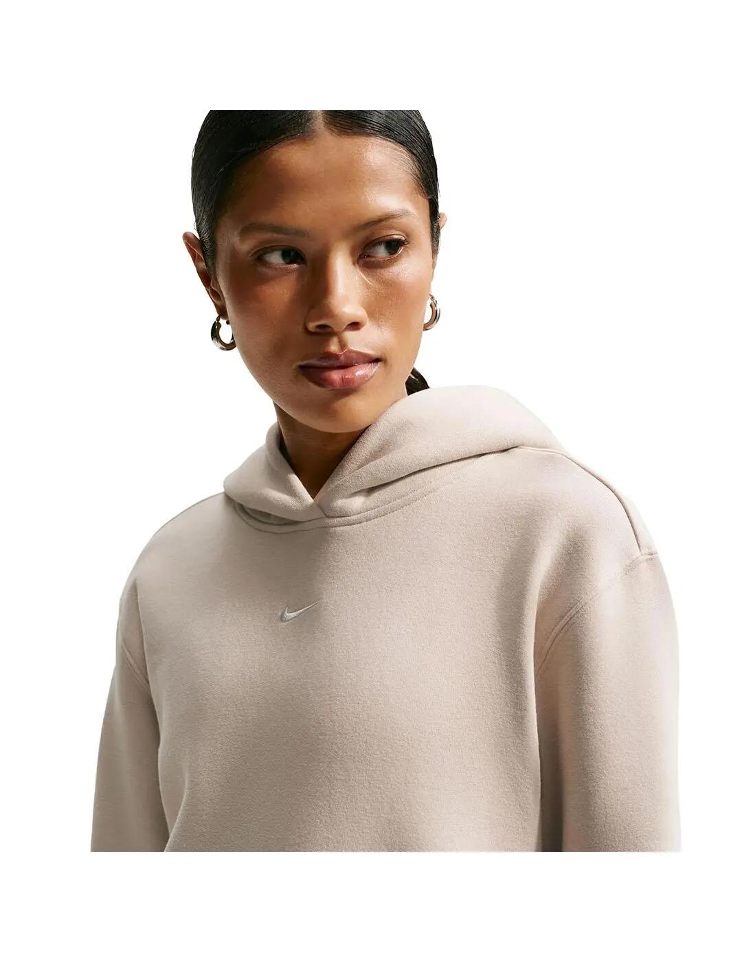 Felpe pile per donna Nike Studio Beige. 3/5