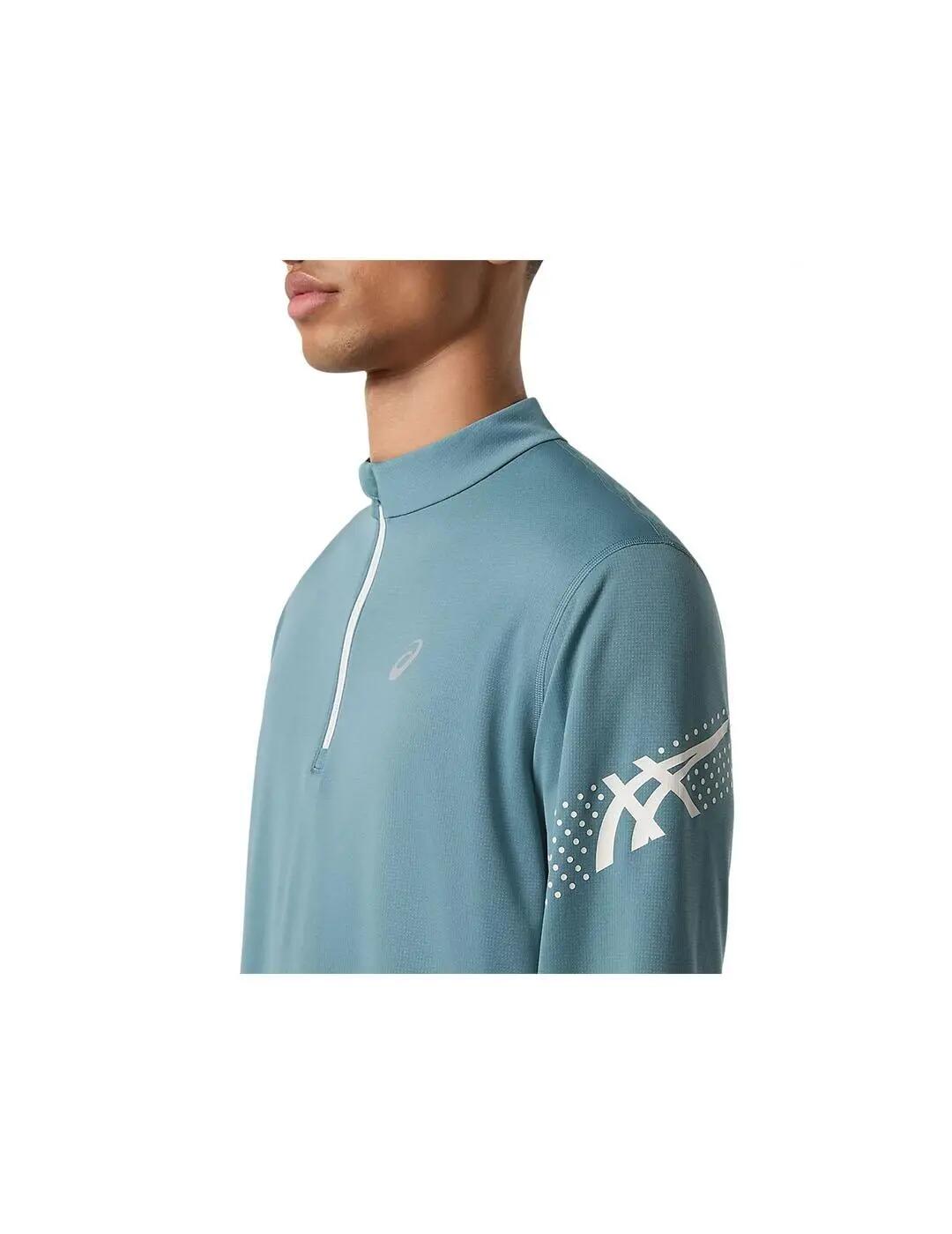 Sweatshirts polares masculinas Asics Icon ls Verde. 4/4