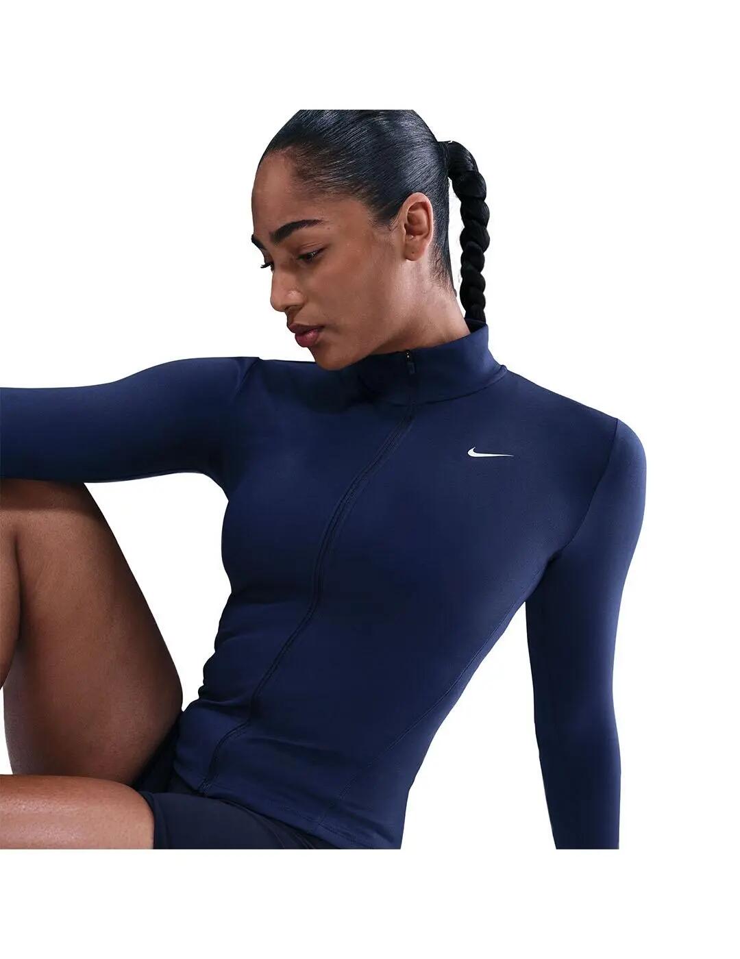 Sweatshirts Fleece für Damen Nike One fitted Marineblau. 5/5