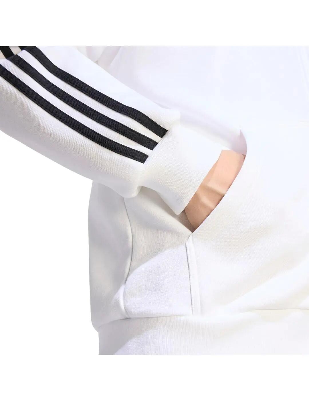 Sweat-shirts polaires pour homme Adidas 3 bandes Blanc. 5/5