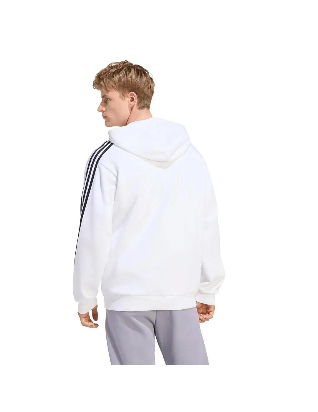 Sweat-shirts polaires pour homme Adidas 3 bandes Blanc. 3/5