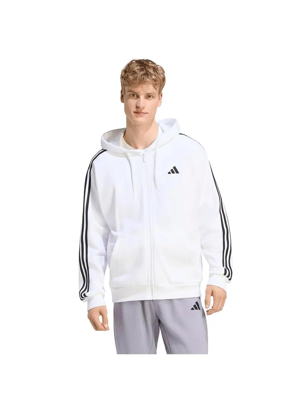 Sweat-shirts polaires pour homme Adidas 3 bandes Blanc. 2/5