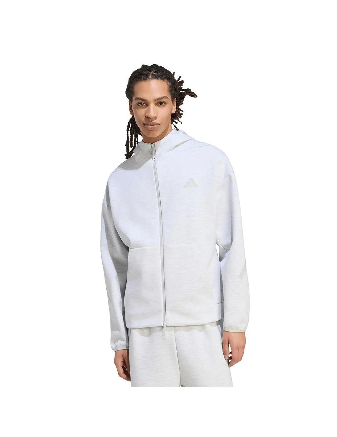 Pulls molletonnés pour hommes Adidas Zne gris. 2/6