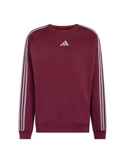 Sweat-shirts en polaire pour homme Adidas 3 bandes grenat.
