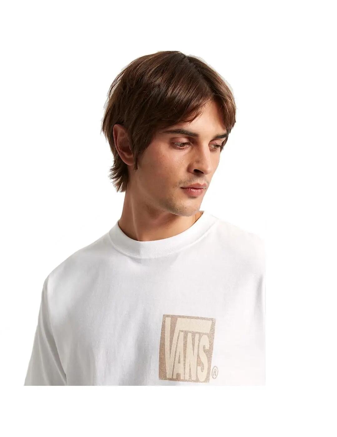 Camiseta para Homem Vans Stretch stack crackle Branca. 5/5