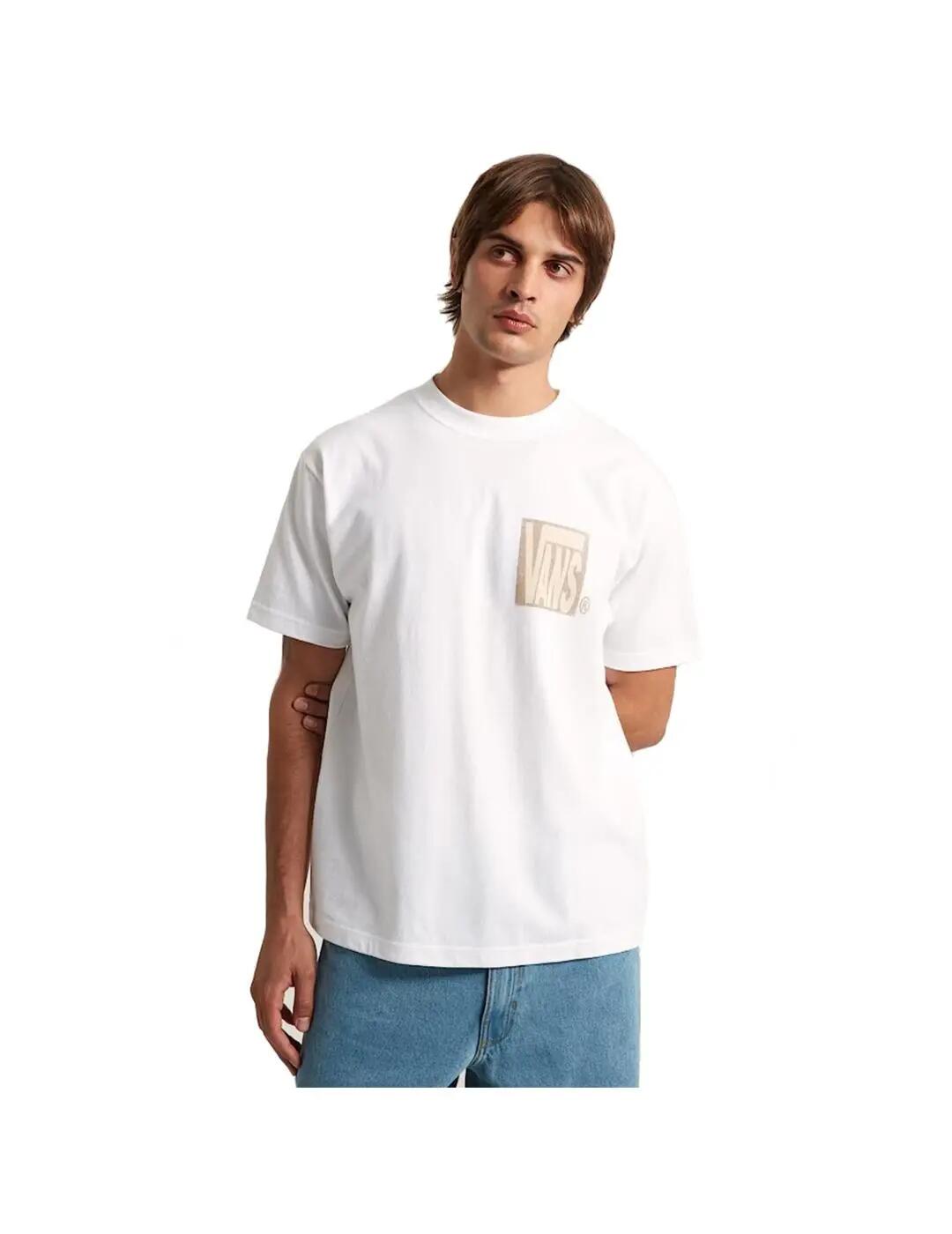 Camiseta para Homem Vans Stretch stack crackle Branca. 3/5