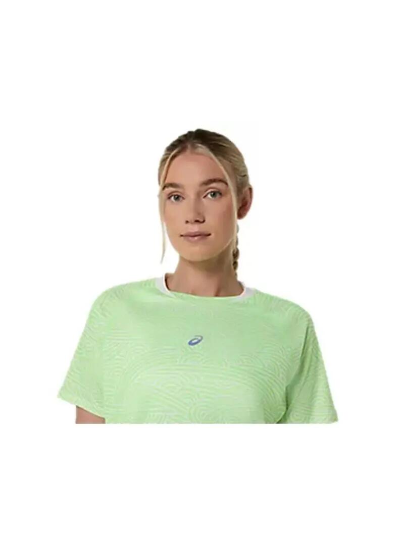 Camiseta para Hombre Asics Court all over Verde 3/5