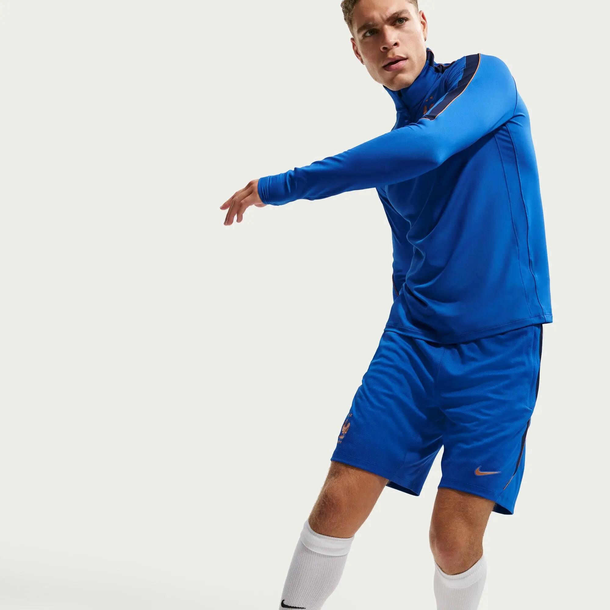Short - Football - Homme - Respirant, séchage rapide - FFF Strike - Bleu 4/4