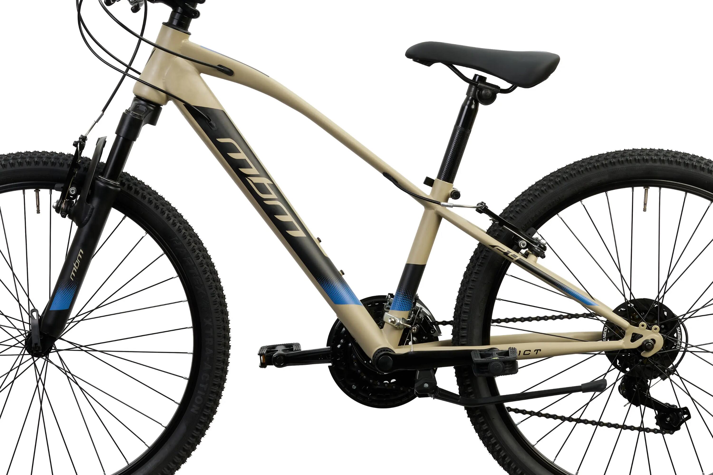 Rower Górski MTB Dziecięcy DISTRICT 24" Amortyzacja 7 biegów Shimano Piaskowy 3/6