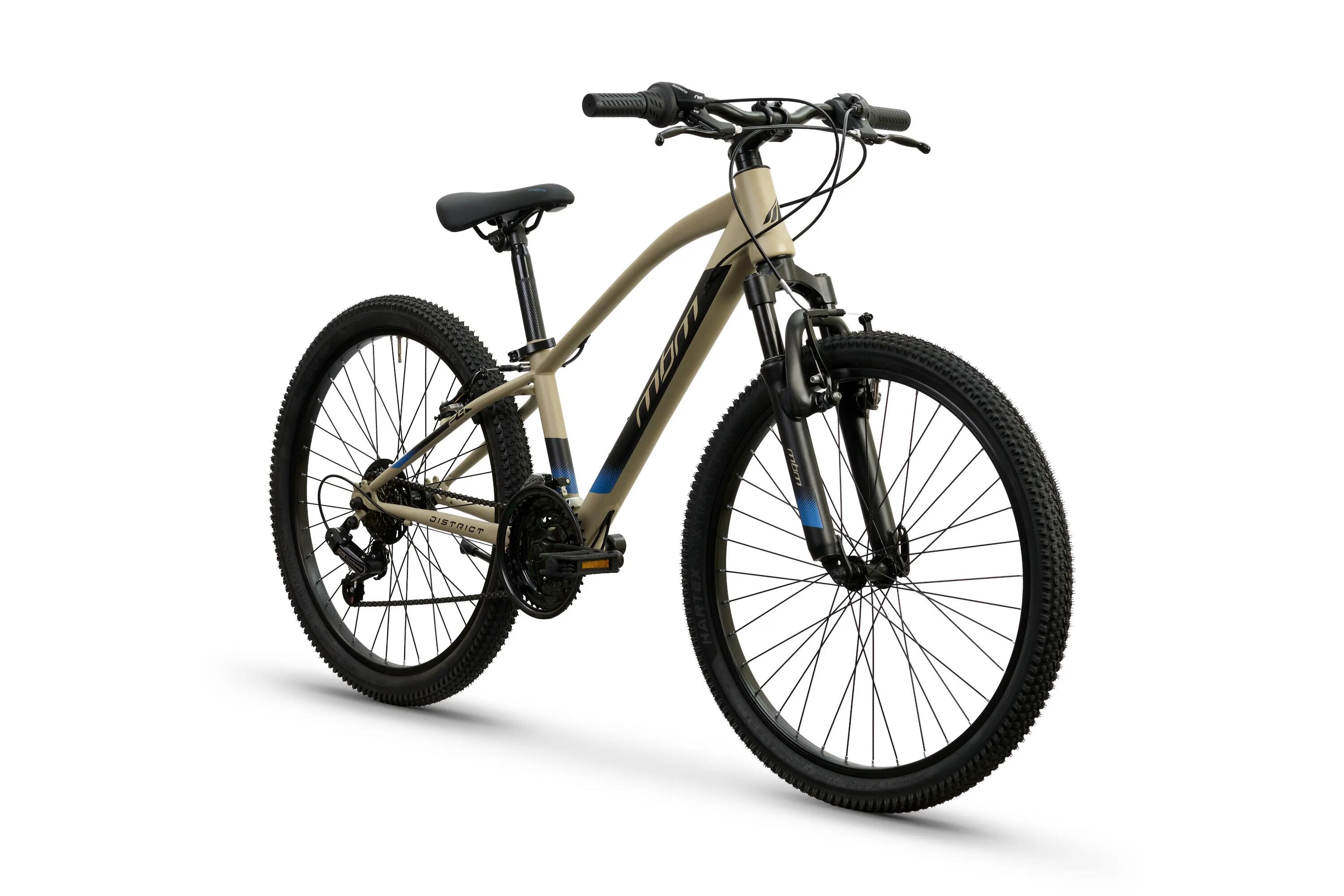 Rower Górski MTB Dziecięcy DISTRICT 24" Amortyzacja 7 biegów Shimano Piaskowy 2/6