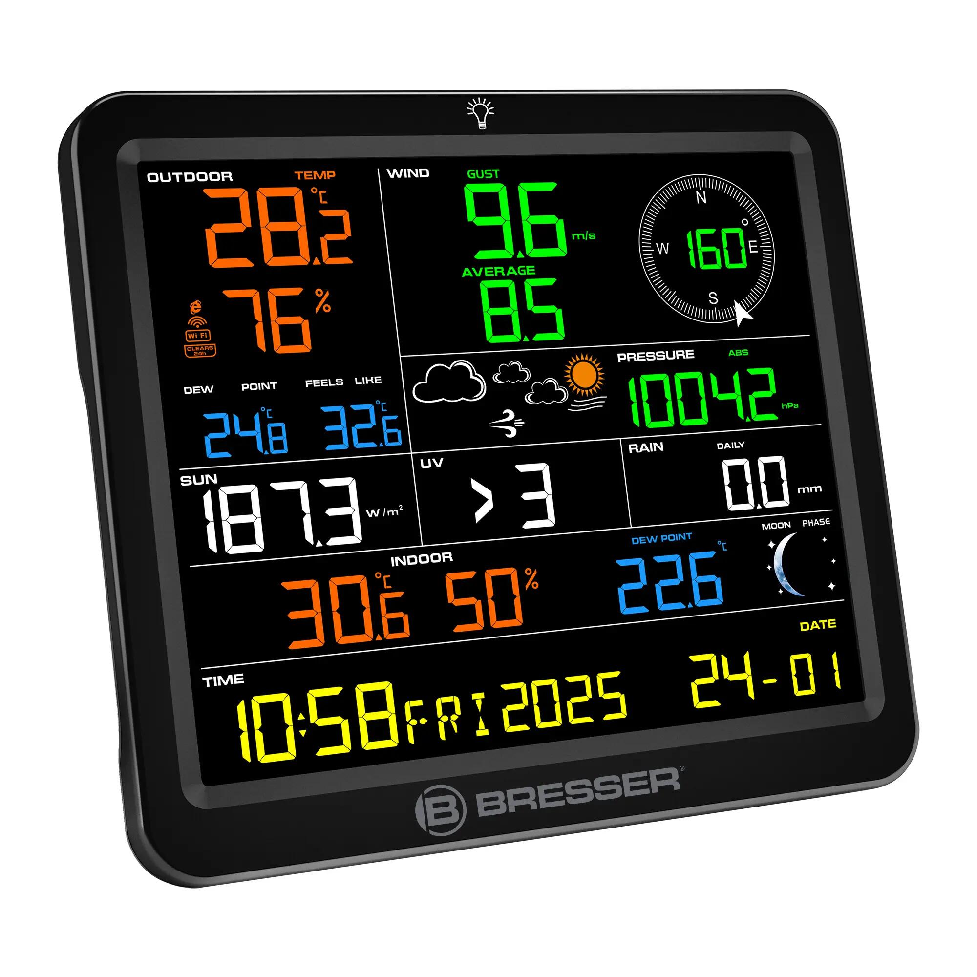 Station météorologique  sans fil et WiFi MeteoTemp Solar 7-en-1 4/5