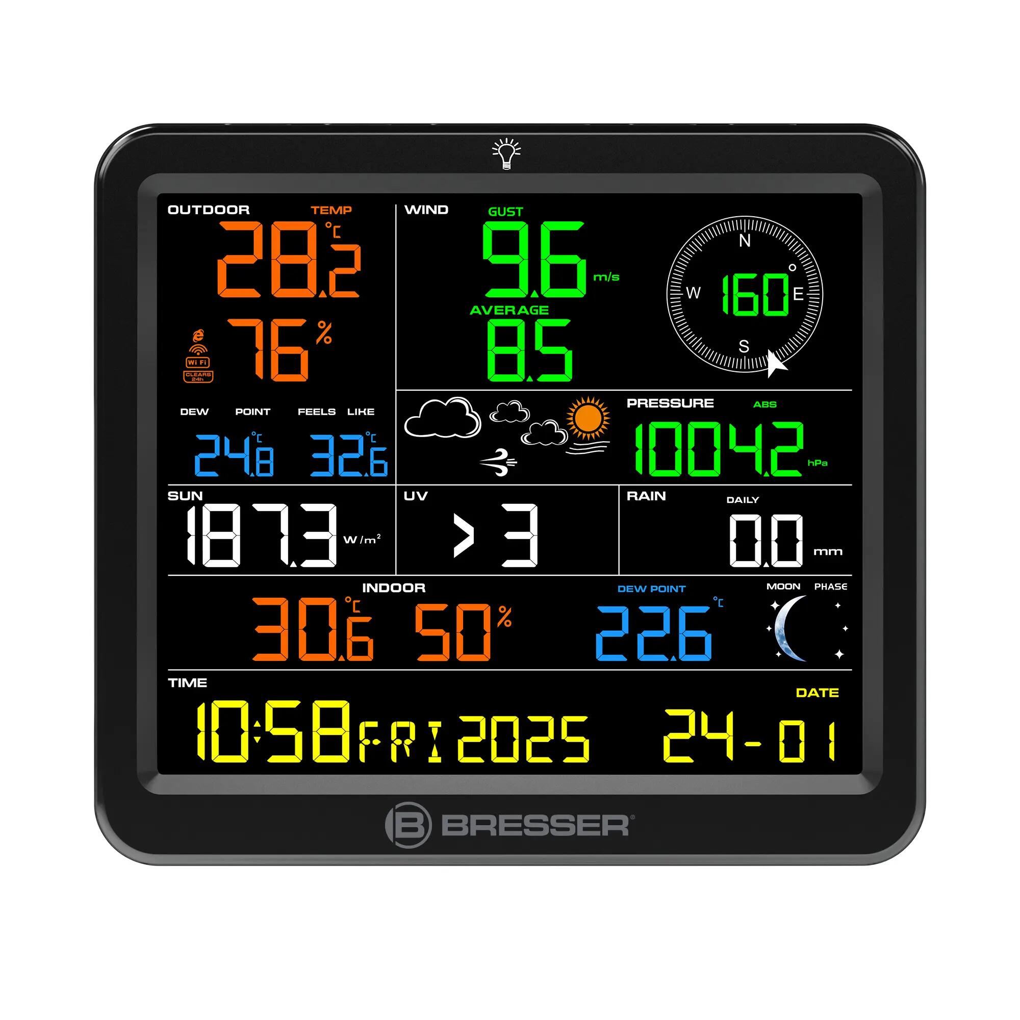 Station météorologique  sans fil et WiFi MeteoTemp Solar 7-en-1 3/5