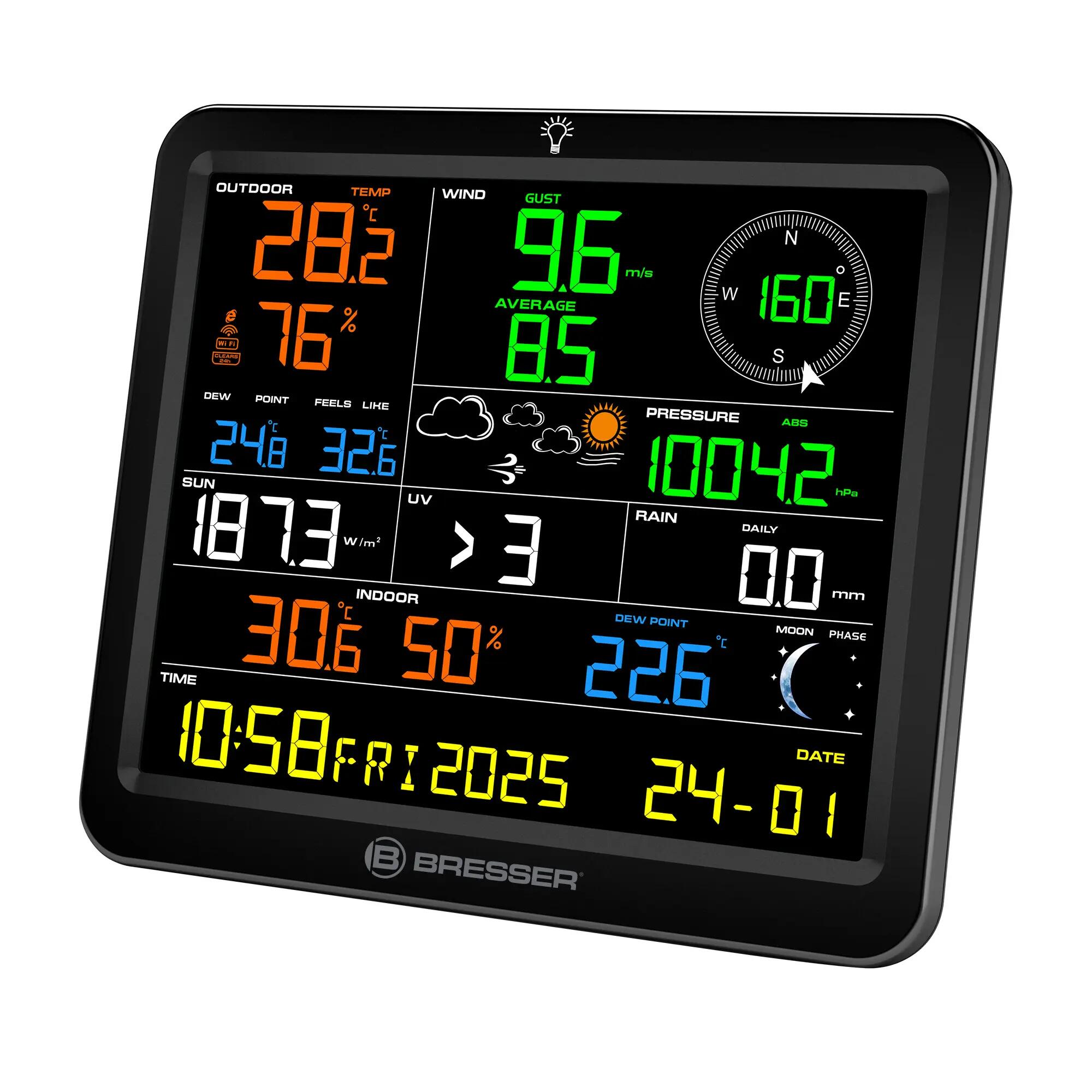 Station météorologique  sans fil et WiFi MeteoTemp Solar 7-en-1 2/5