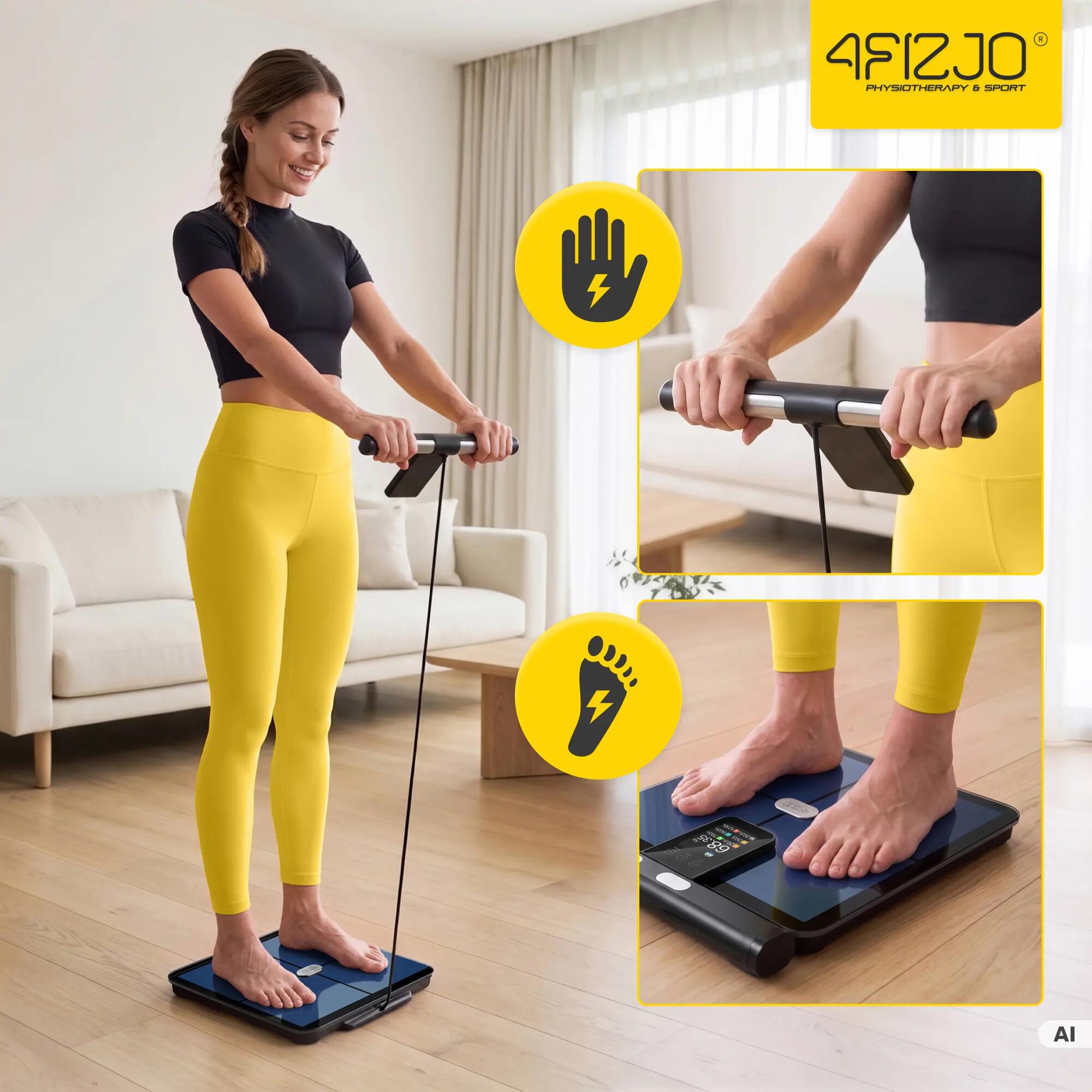Waga łazienkowa elektroniczna do 200 kg EliteMeasure inteligentna 4FIZJO 3/15