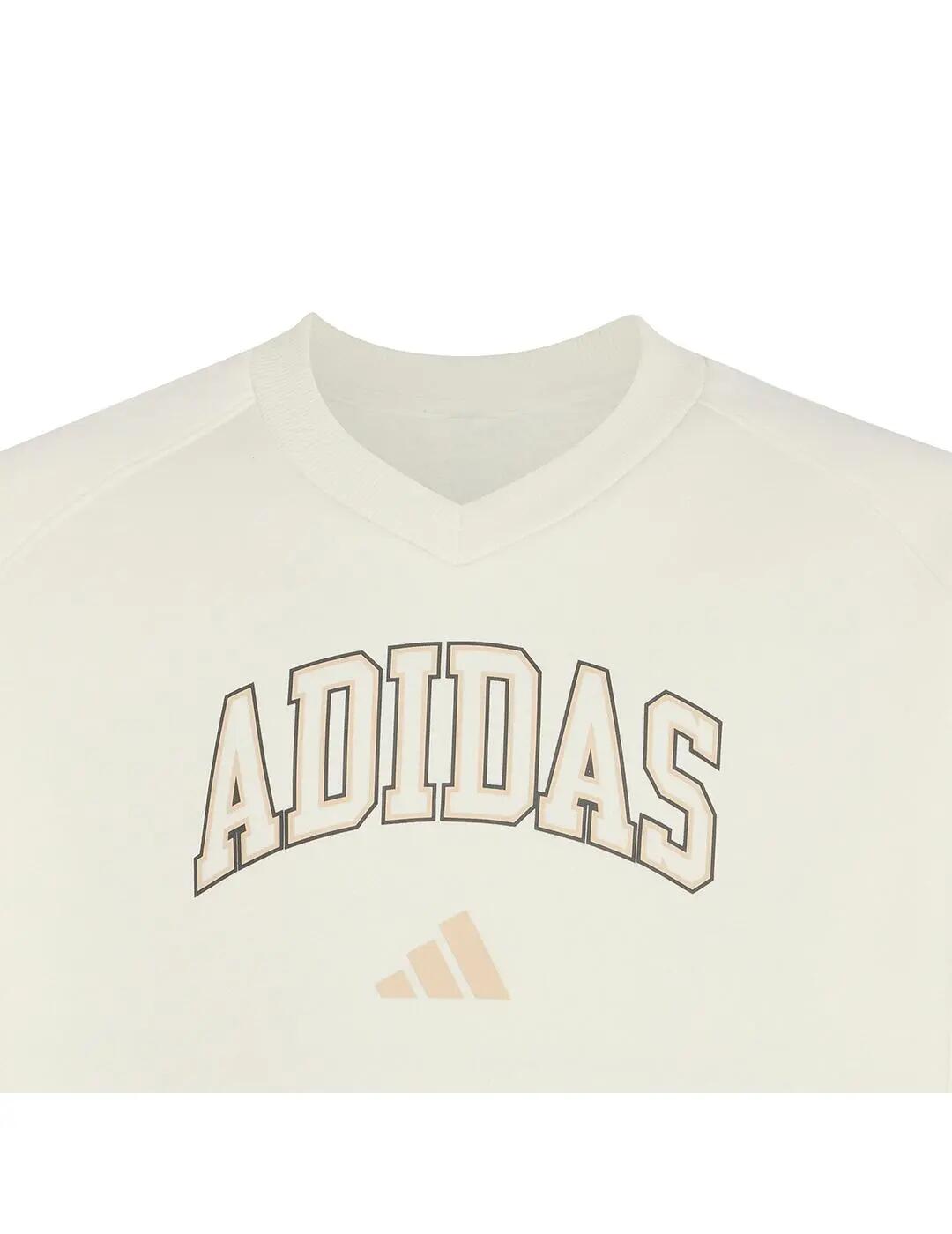 Felpe invernali per bambina Adidas Seasonals Bianco. 3/5