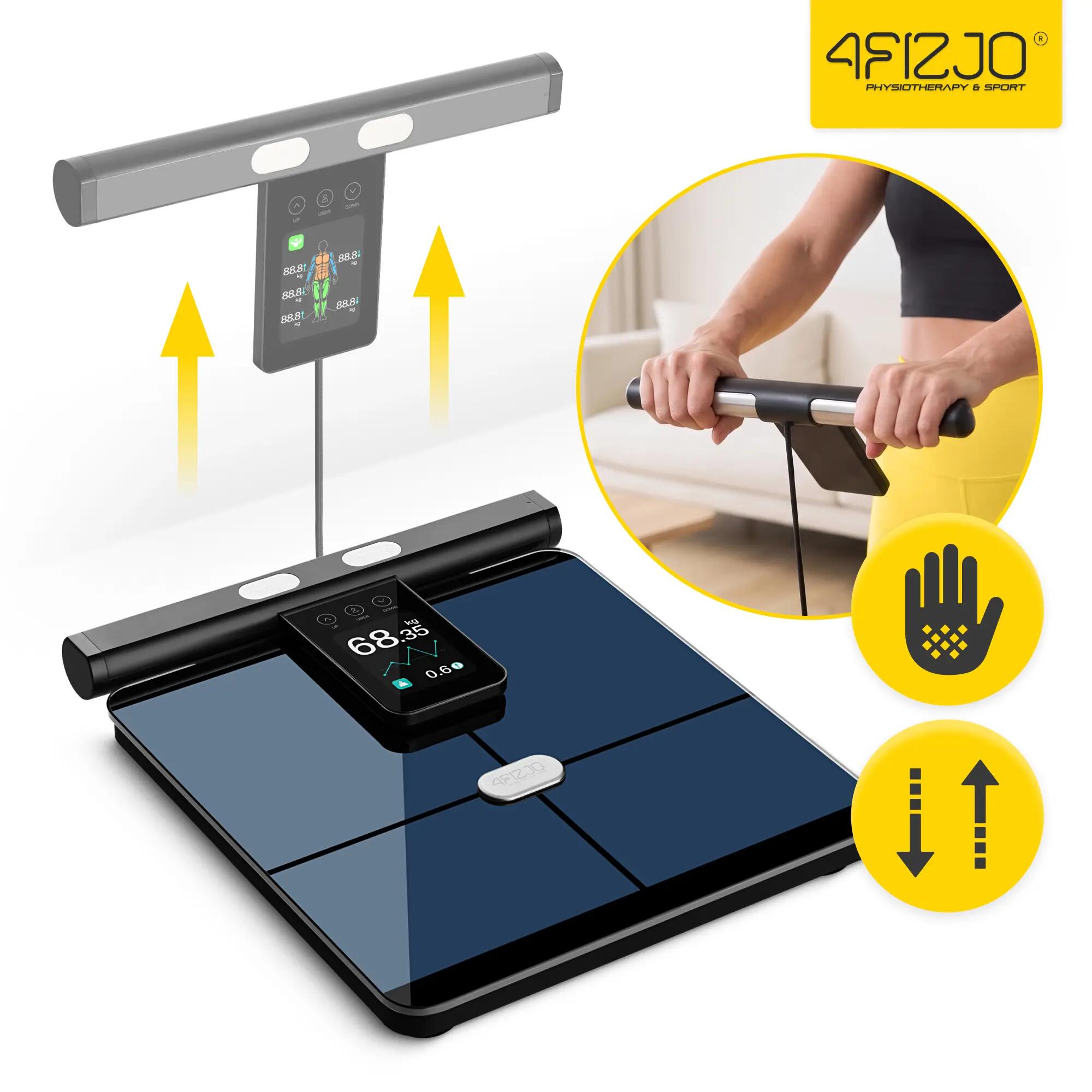 Waga łazienkowa elektroniczna do 200 kg EliteMeasure inteligentna 4FIZJO 10/15