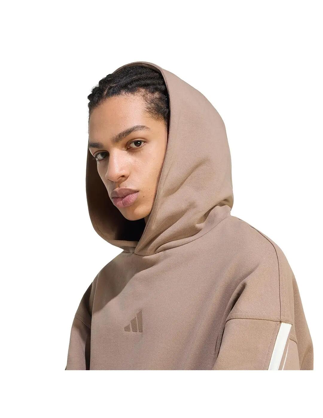 Sweat-shirts en polaire pour Homme Adidas Kit 3 stripe Marron. 4/6