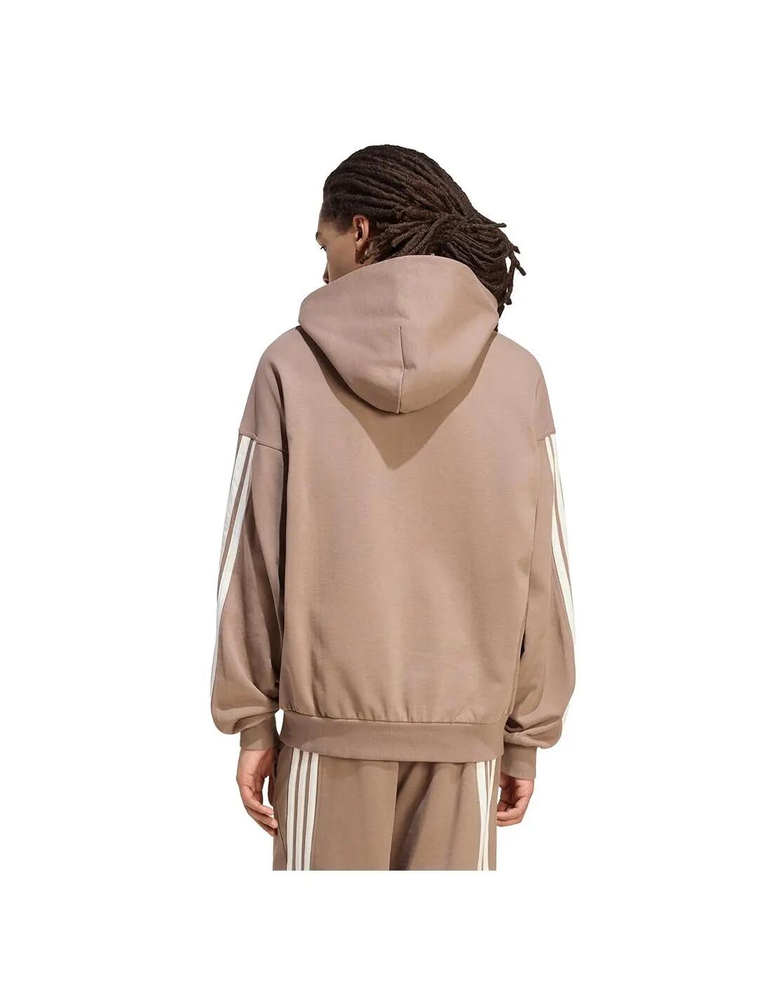 Sweat-shirts en polaire pour Homme Adidas Kit 3 stripe Marron. 3/6