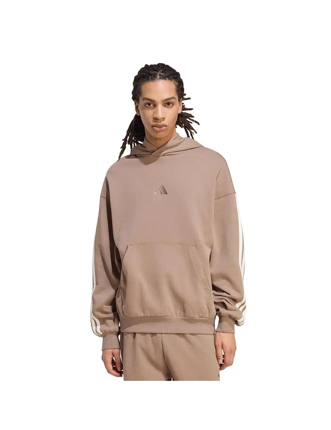 Sweat-shirts en polaire pour Homme Adidas Kit 3 stripe Marron. 2/6