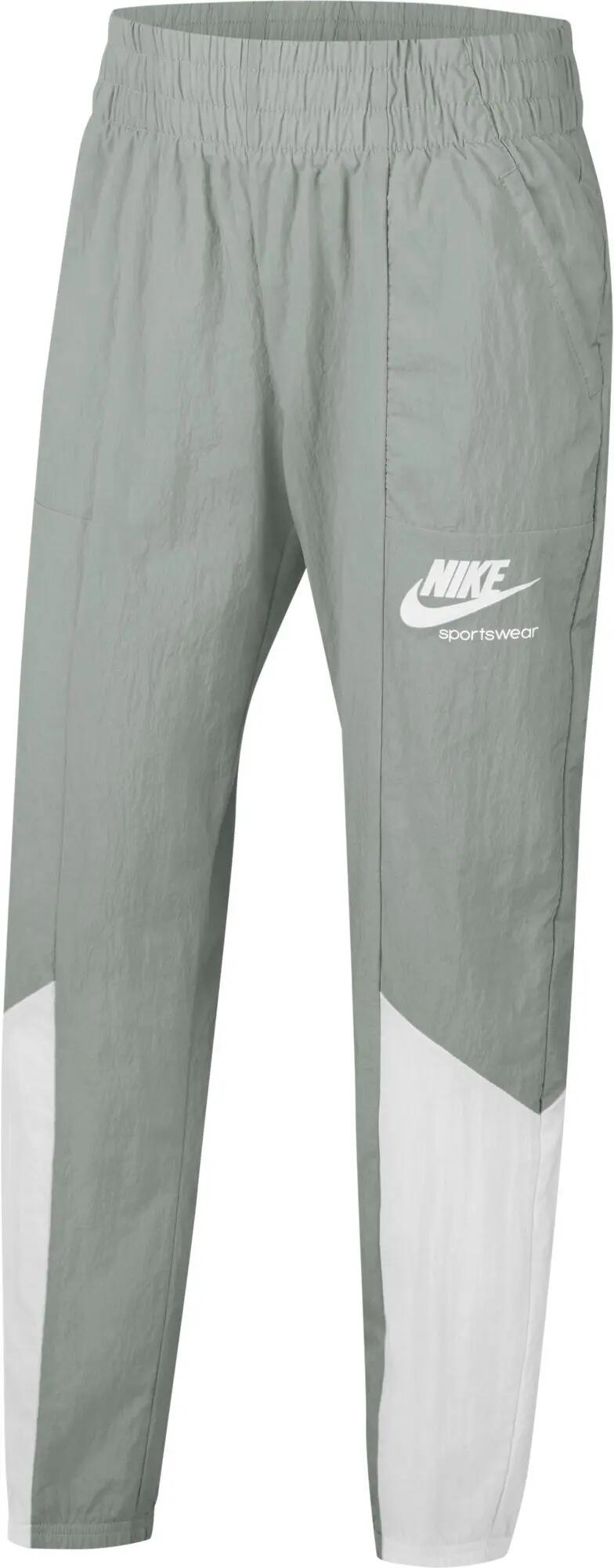 Broek - sportkleding - meisjes - Nike Heritage - geweven, loose fit - grijs 1/1