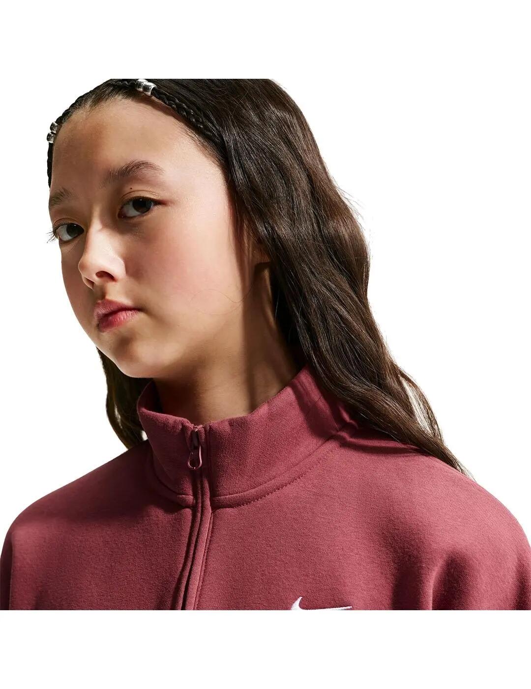 Sudaderas jerseys polares para Niña Nike Studio fleece Granate 4/6