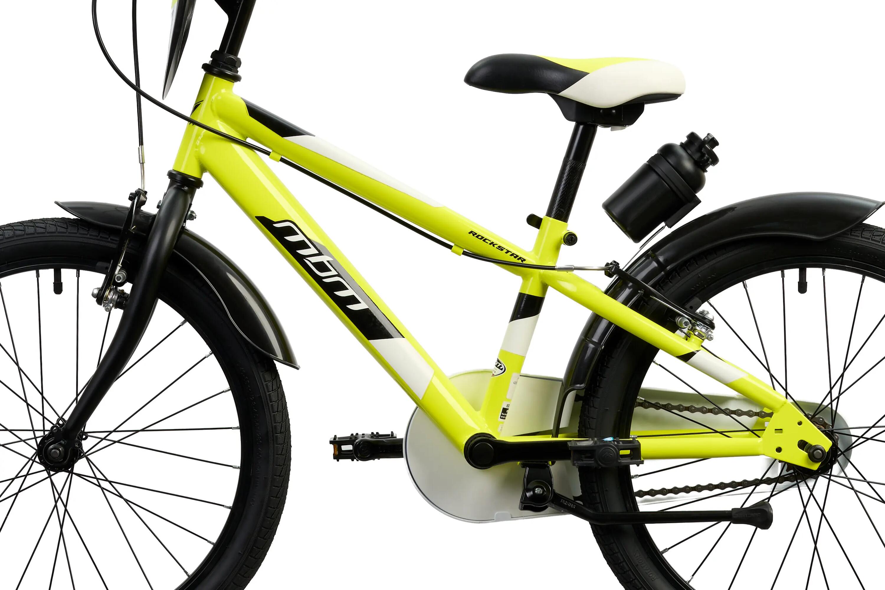 Rower Dziecięcy ROCKSTAR 20" z Bidonem Lekki Żółty 3/6