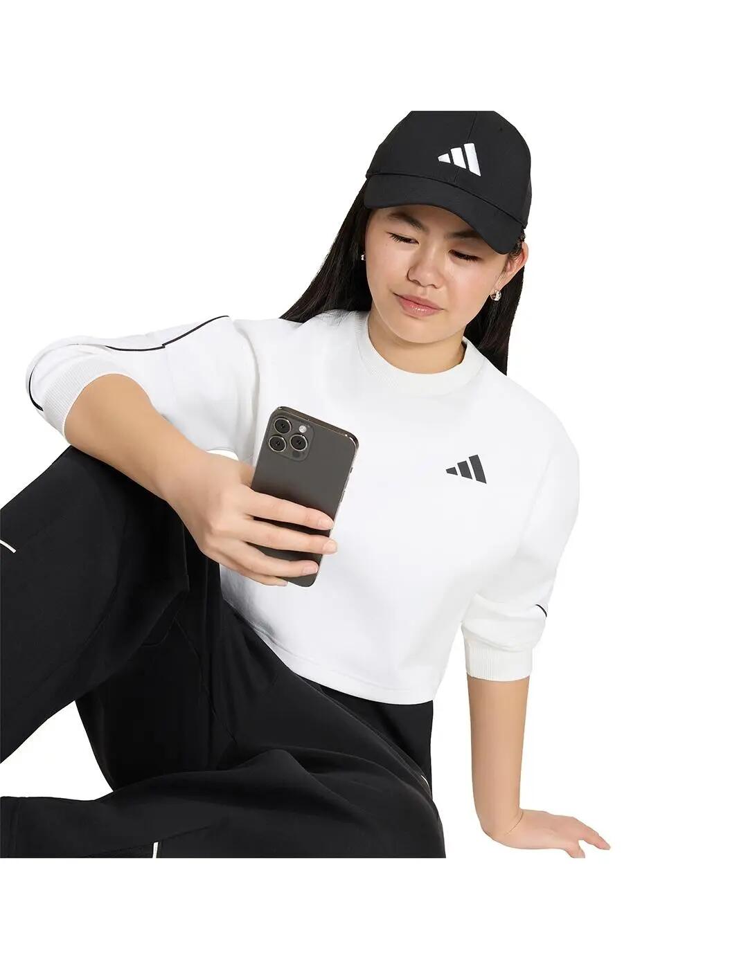Sweatshirts polaires pour enfant Adidas Stadium Blanc. 5/5