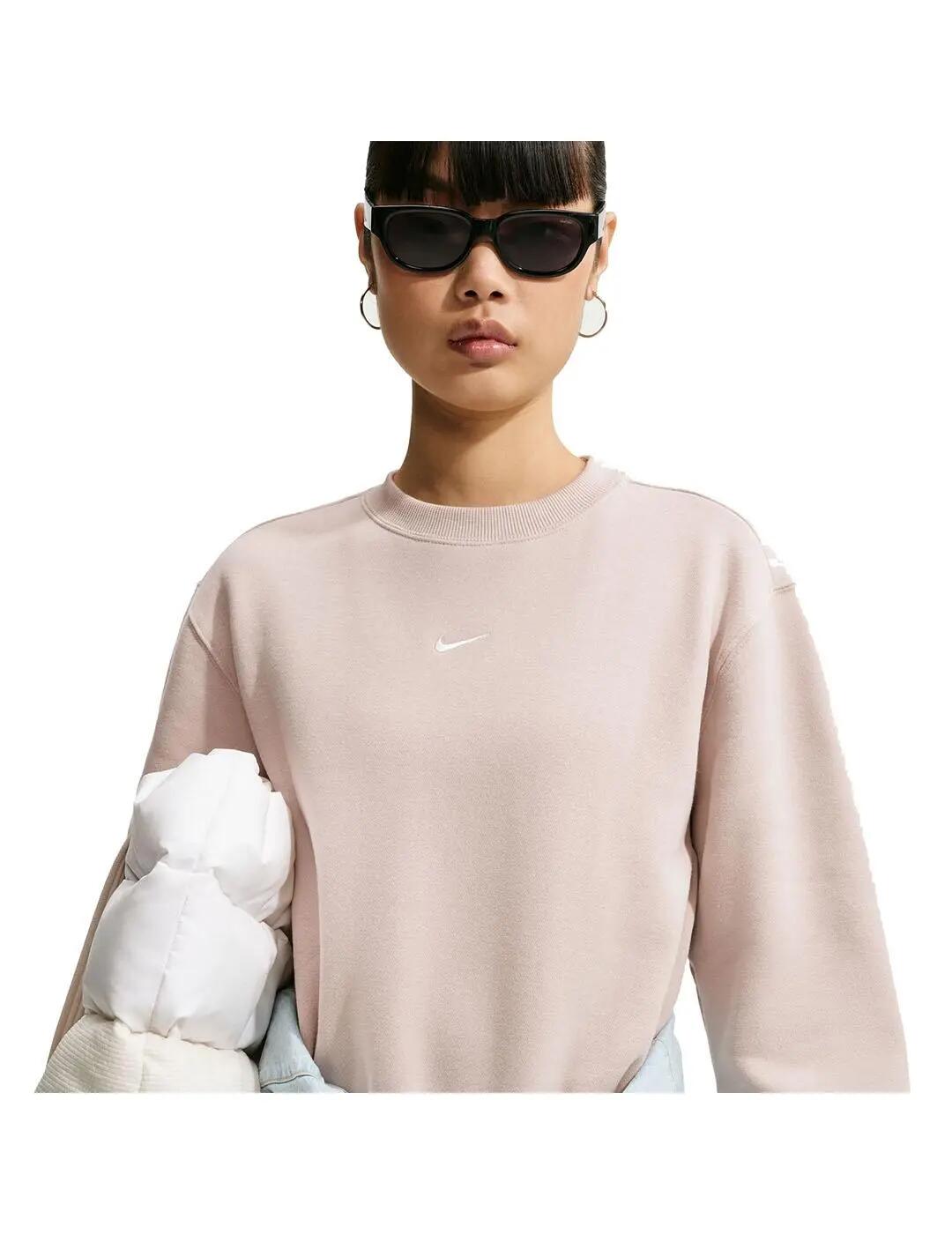 Sudaderas de polar para mulher Nike Studio fleece Bege. 4/5