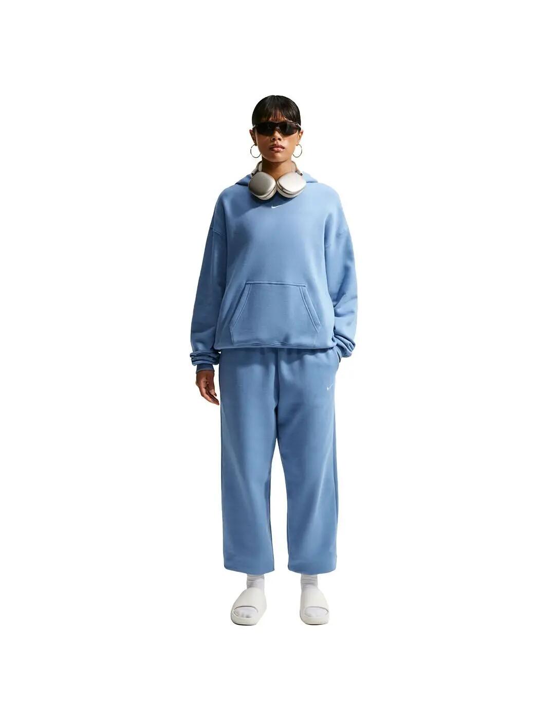 Sudadera com capuz de lã polar para Mulher Nike Studio Azul. 2/5