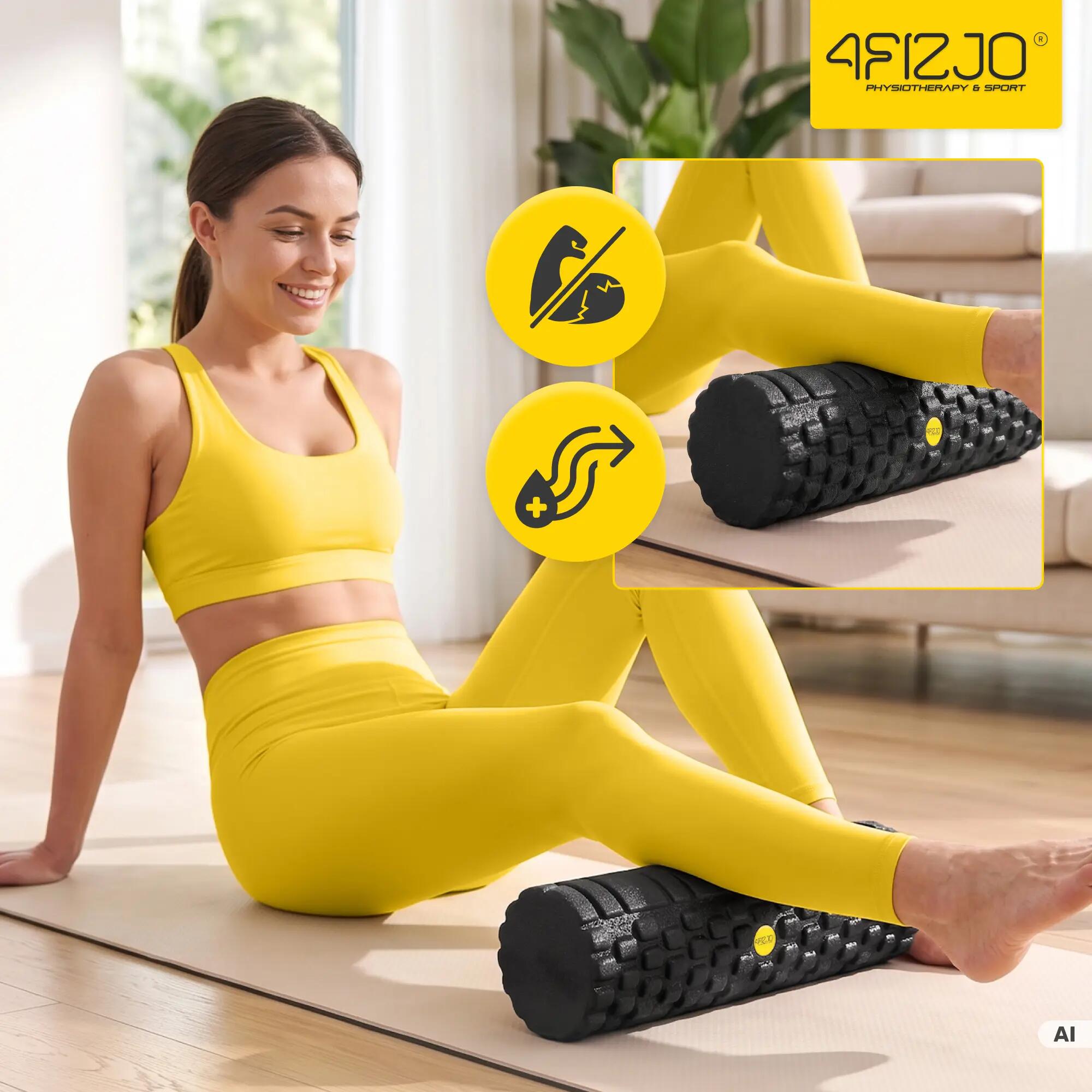 Roller do masażu z wypustkami 45cm wałek piankowy EPP 4FIZJO 3/14