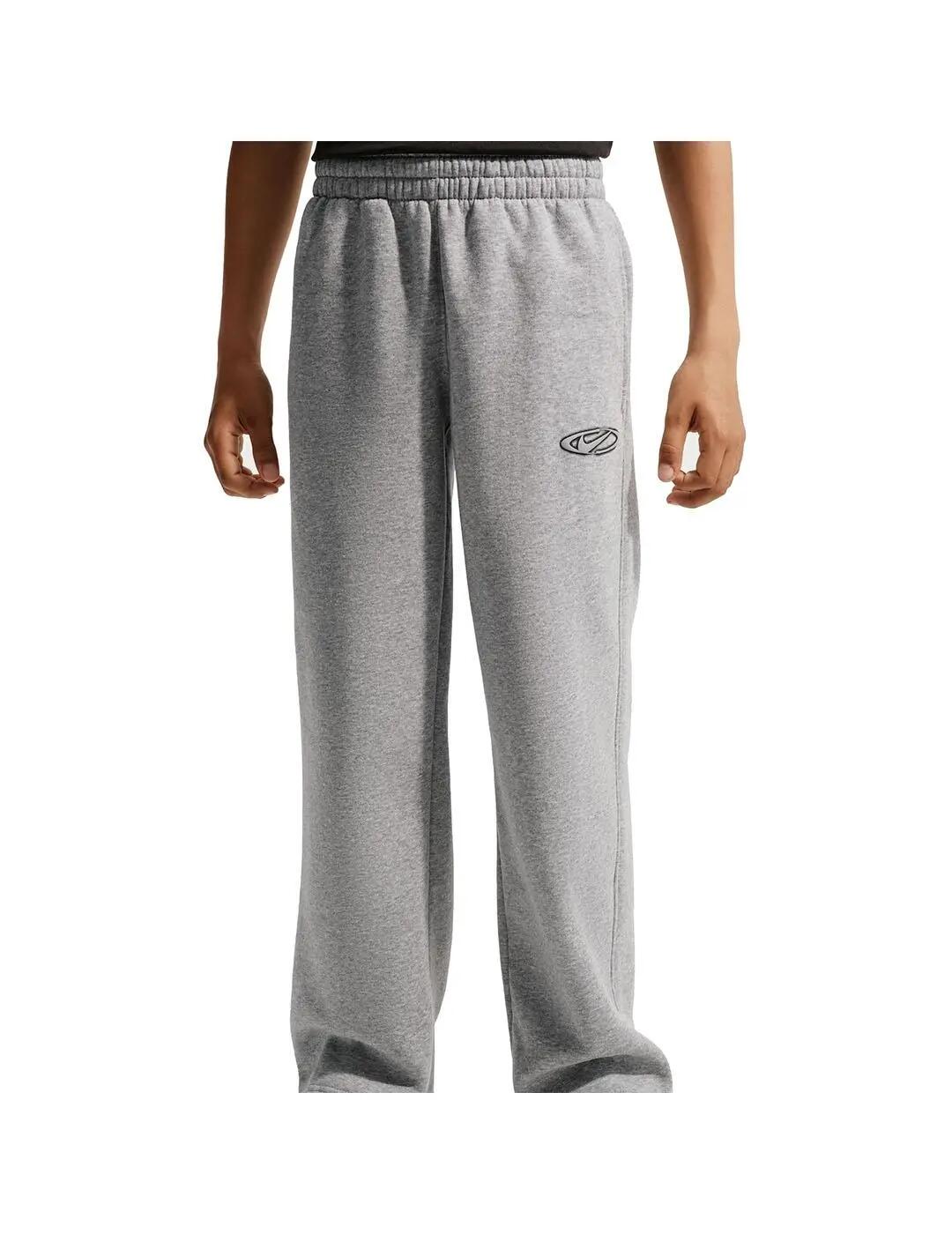 Calça infantil Nike Club Cinza. 4/4