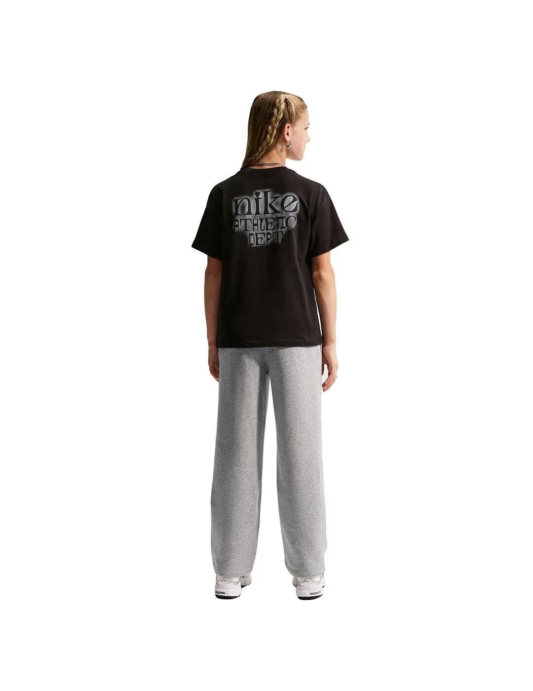 Calça infantil Nike Club Cinza. 2/4