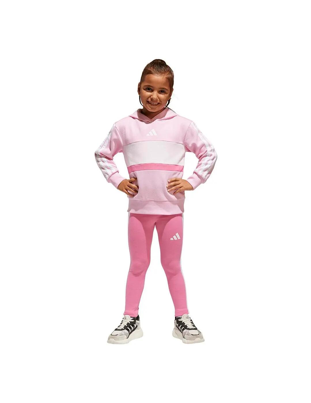 Set per bambina Adidas Essentials tiberio Rosa. 2/7