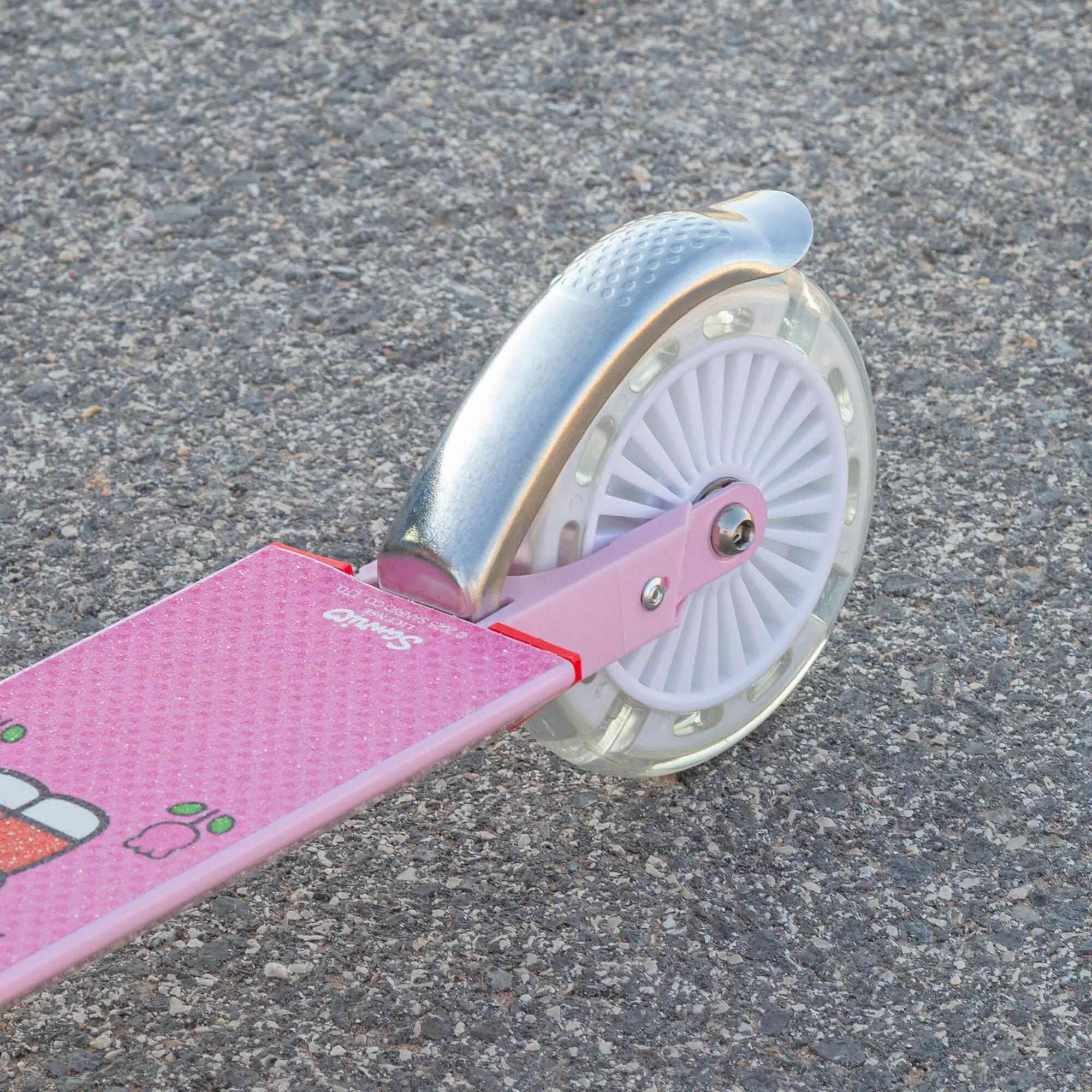 Hello Kitty Patinete dobrável com 2 rodas e luzes 7/7