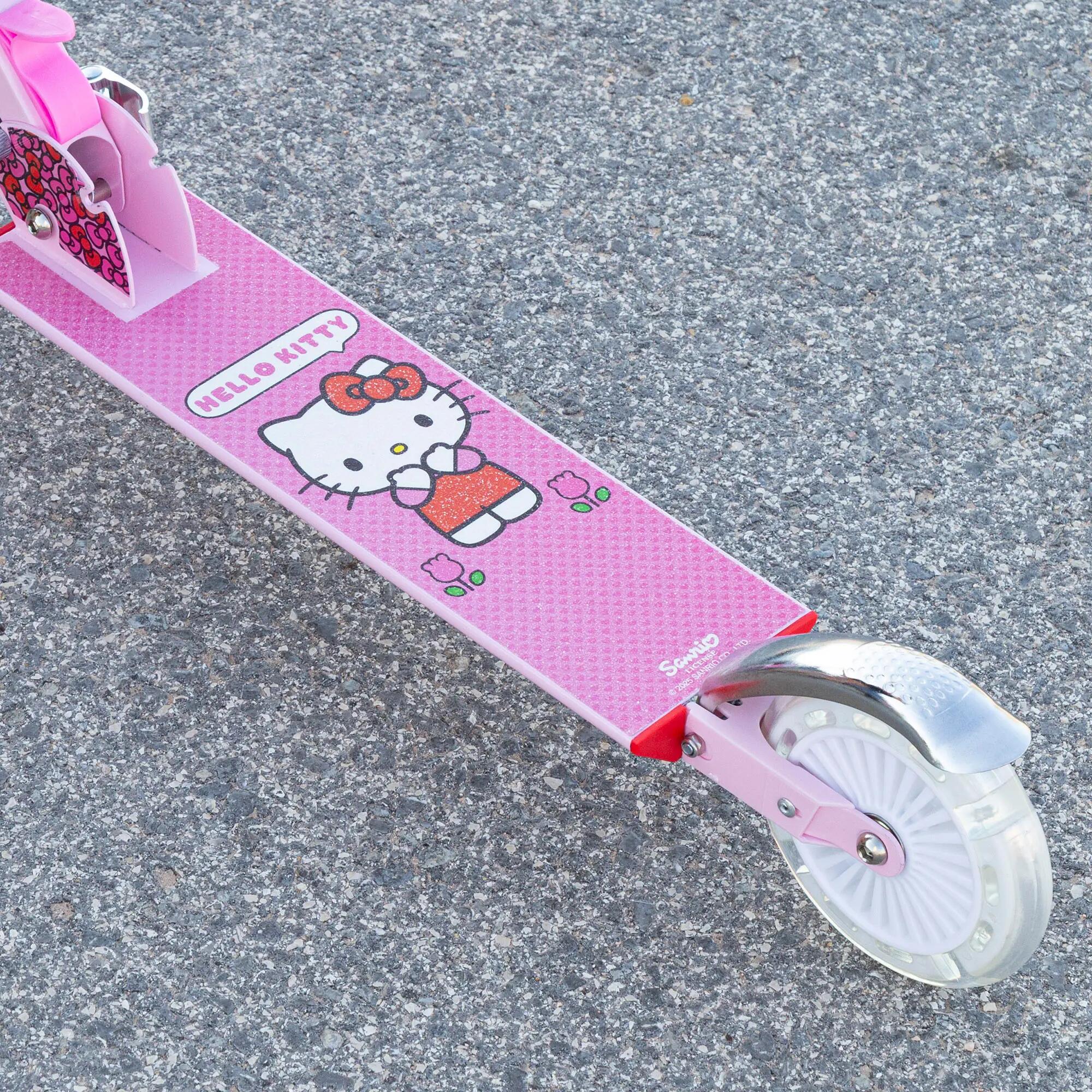 Hello Kitty Patinete dobrável com 2 rodas e luzes 5/7