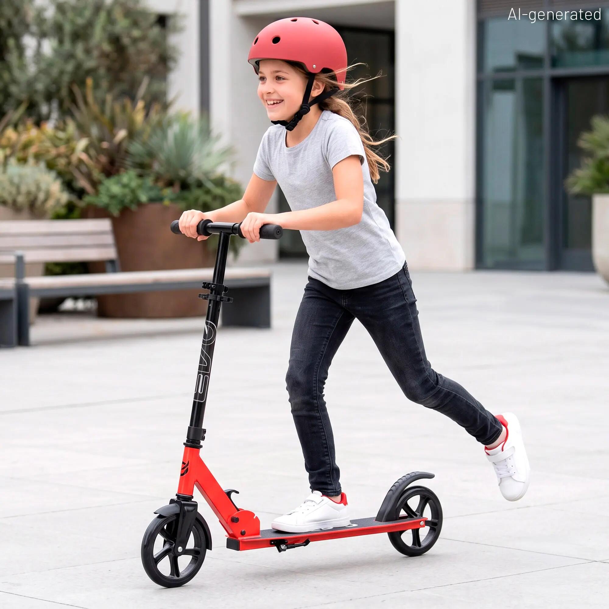 Patinete dobrável vermelho +8 anos EVO 6/7